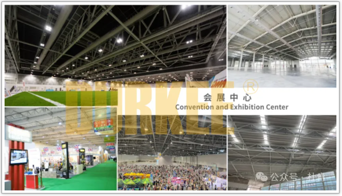 壹定发柔性风管应用在会展中心